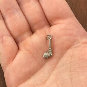 Vintage 925 Sterling Silver Native American Tomahawk Pendant Bracelet Charm